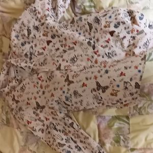 A floral button up
